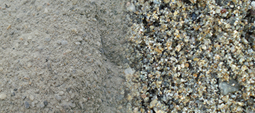 砂・砂利のサイズ イメージ